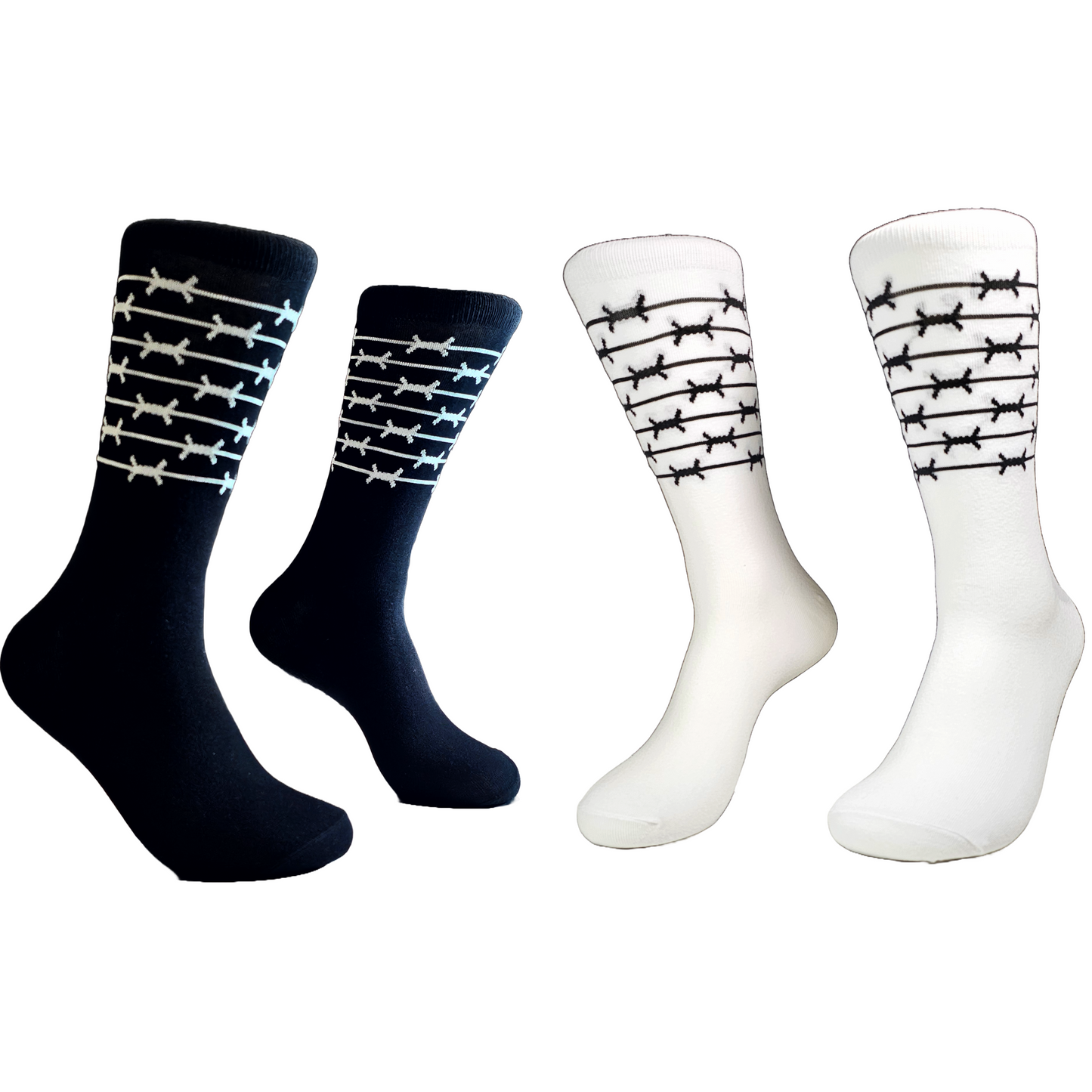 Barbed Wire Socks | Punk Fashion Socks | Edgy Designs