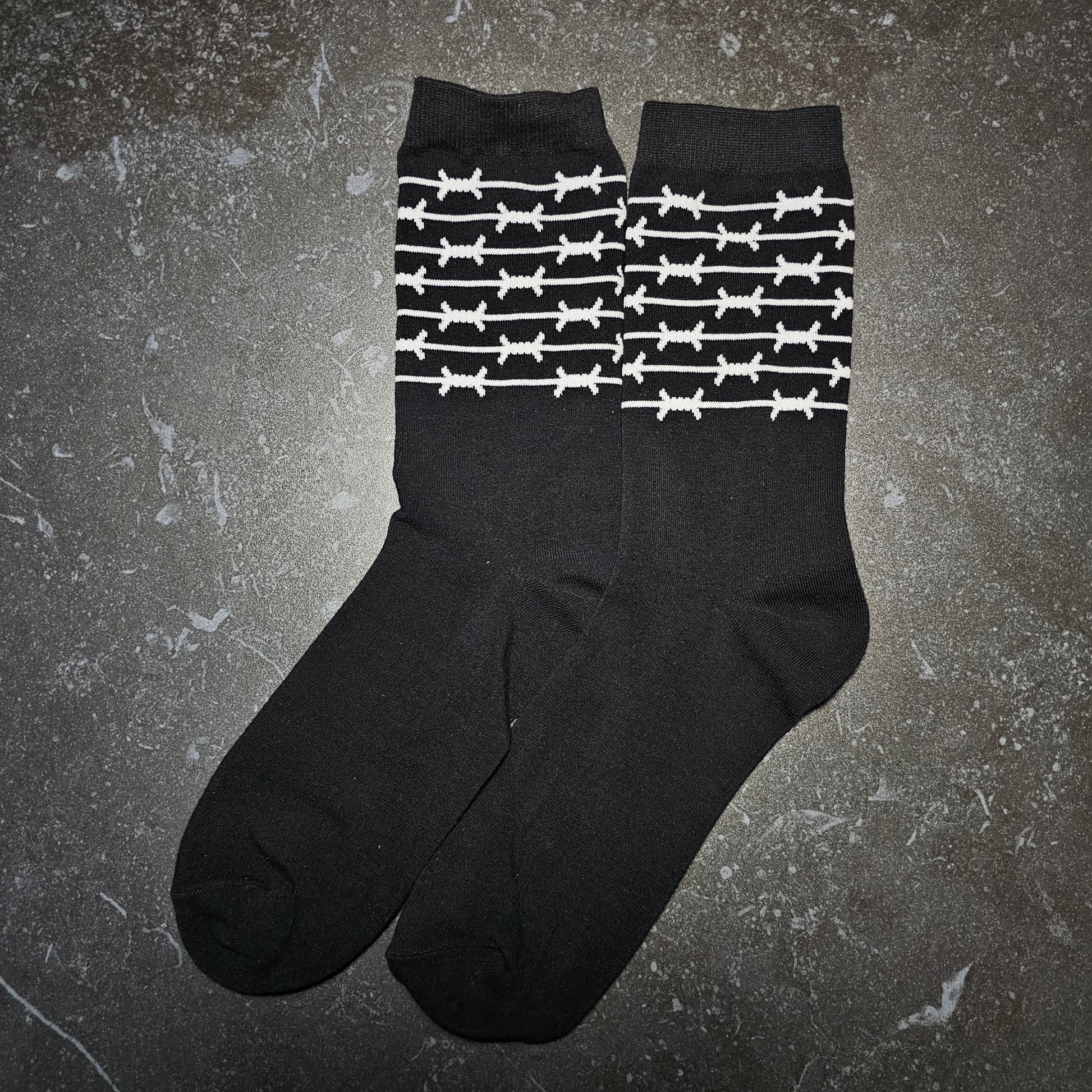 Barbed Wire Socks | Punk Fashion Socks | Edgy Designs