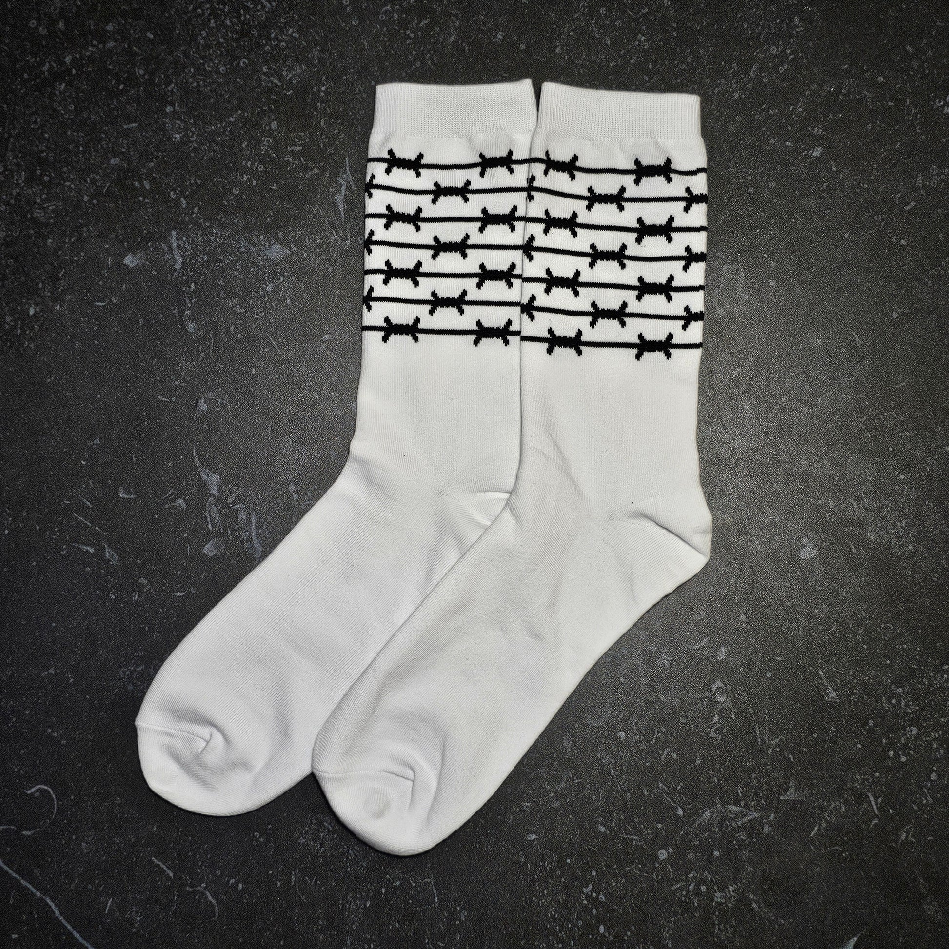 Barbed Wire Socks | Punk Fashion Socks | Edgy Designs