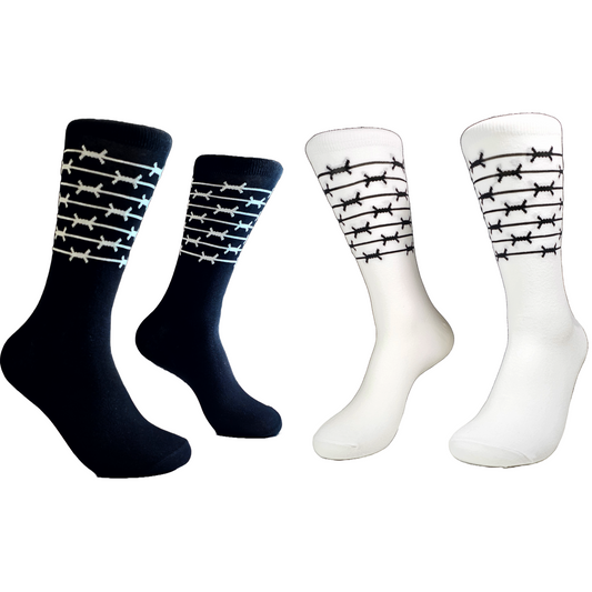  Barbed Wire Socks | Punk Fashion Socks | Edgy Designs