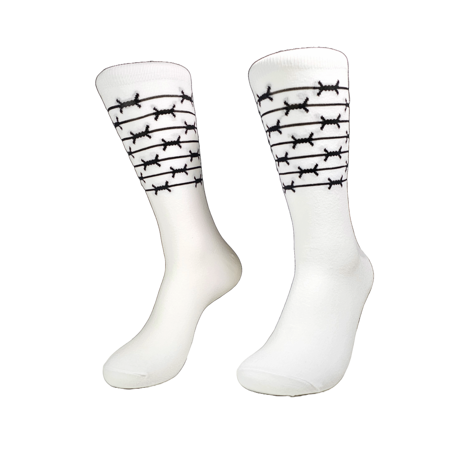 Barbed Wire Socks | Punk Fashion Socks | Edgy Designs